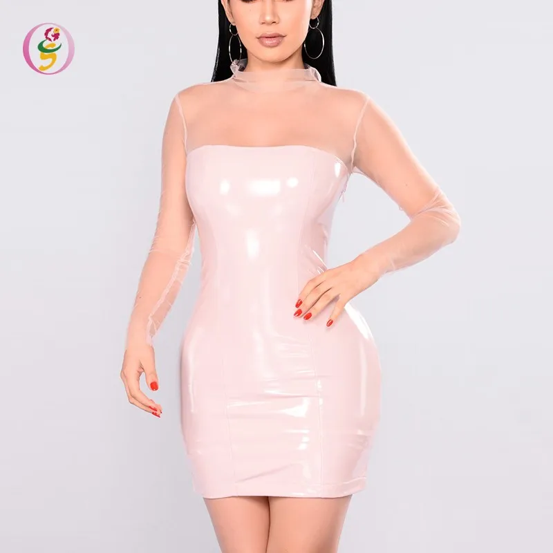 sexy pink club dress