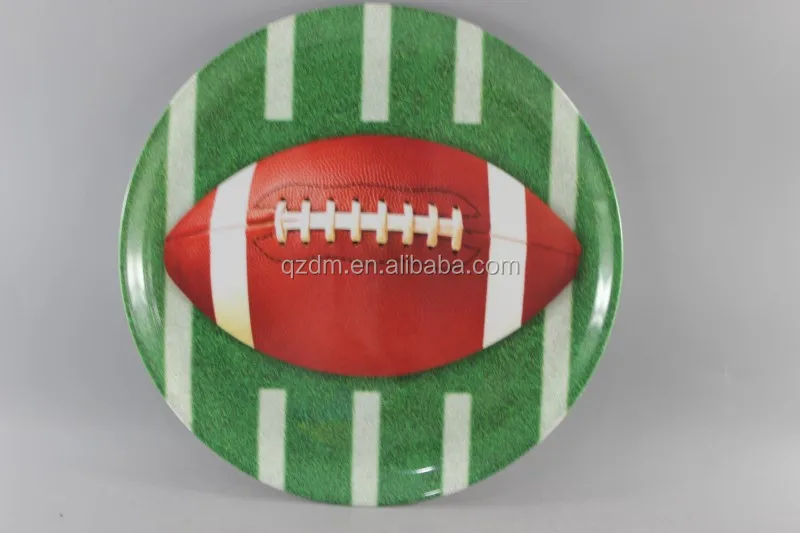 13" Melamine Rugby Dinner plate for Sports goods