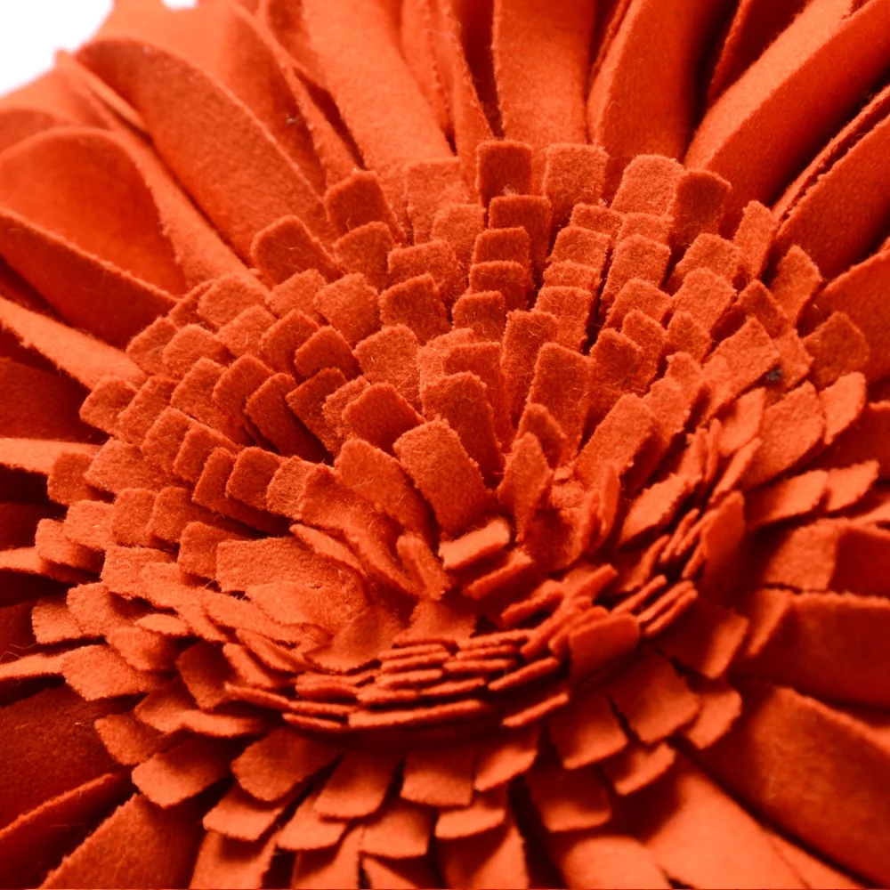 high-end orange sunflower cushion cover,latest design 3d flower