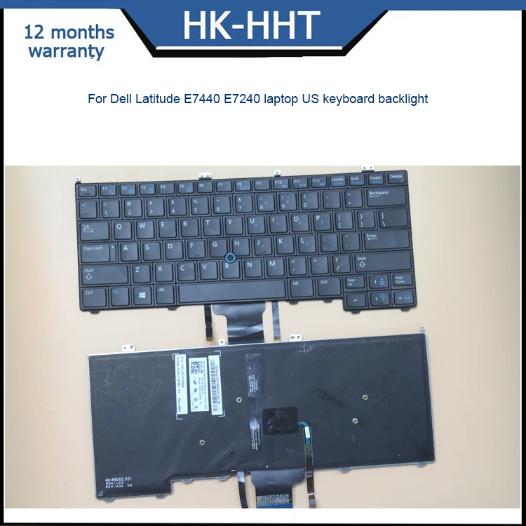 For Dell Latitude E5520 US Black Keyboard Without Point Stick F5YDT Non-Backlit