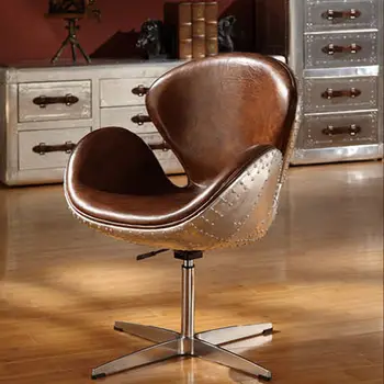 aviator arne jacobsen aluminium spitfire vintage leather swan chair
