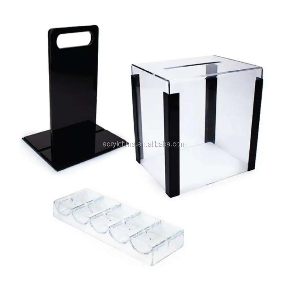 Acrylic Poker Chip Carrier Case Box With Clear Chip Trays Buy Poker