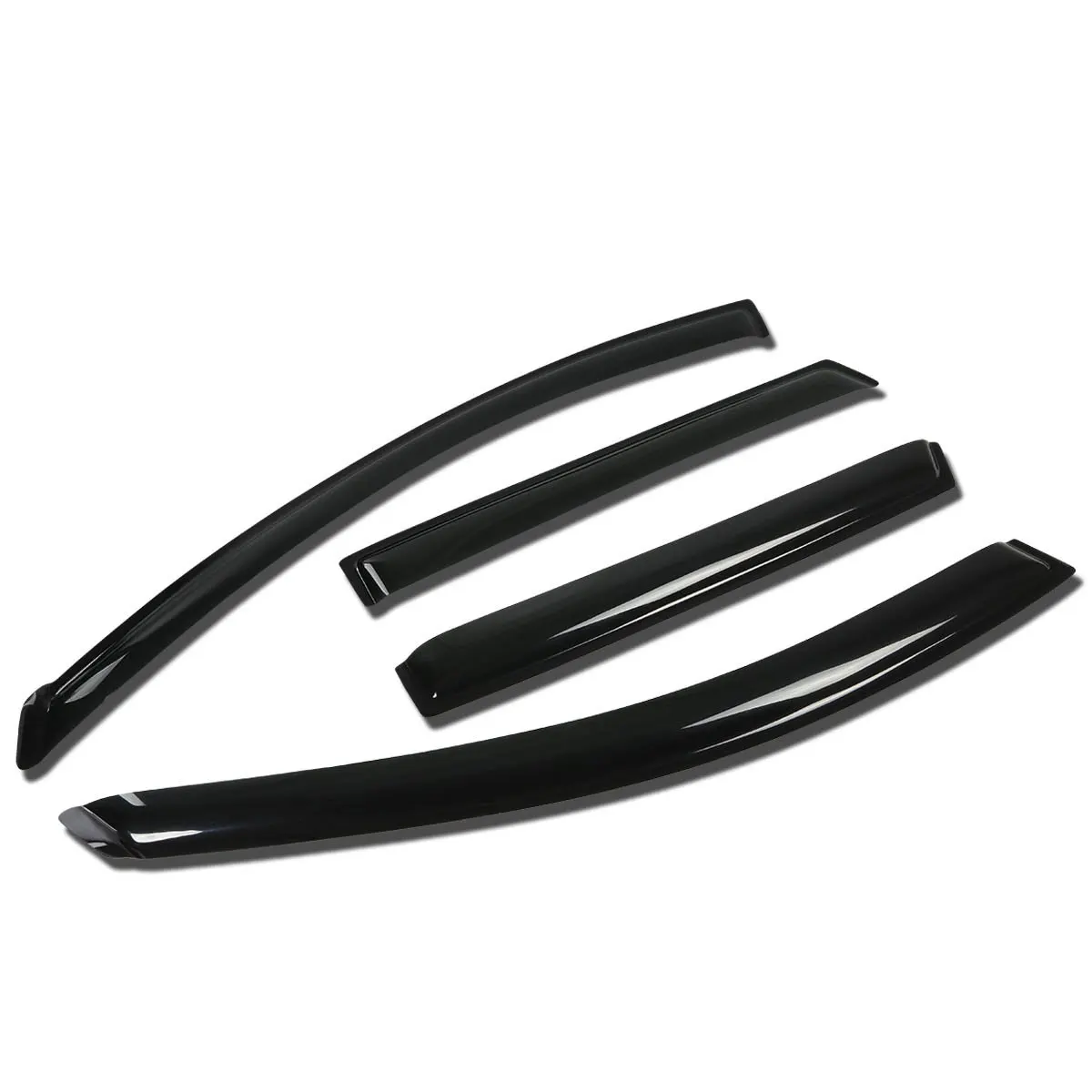 D/&O MOTOR 4pcs Front+Rear Smoke Sun//Rain Guard Outside Mount Tape-On Window Visors For 09-13 Toyota Corolla