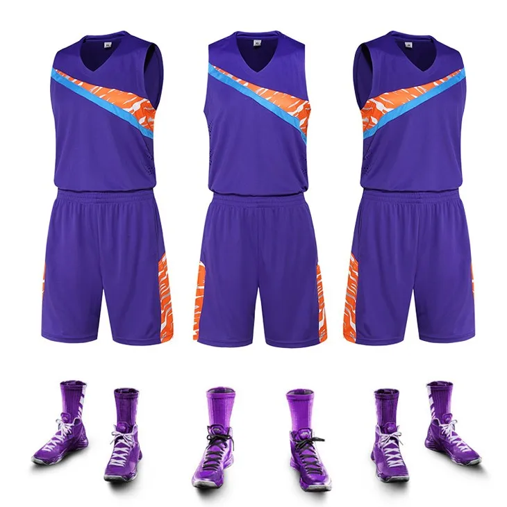 New Wholesale Basketball Uniforms Reversible Basketball Uniforms Plain