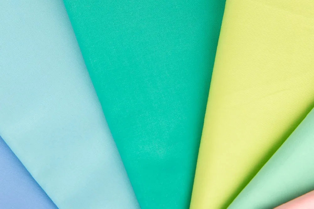 Tiffany blue color 100 combed woven cotton twill fabric