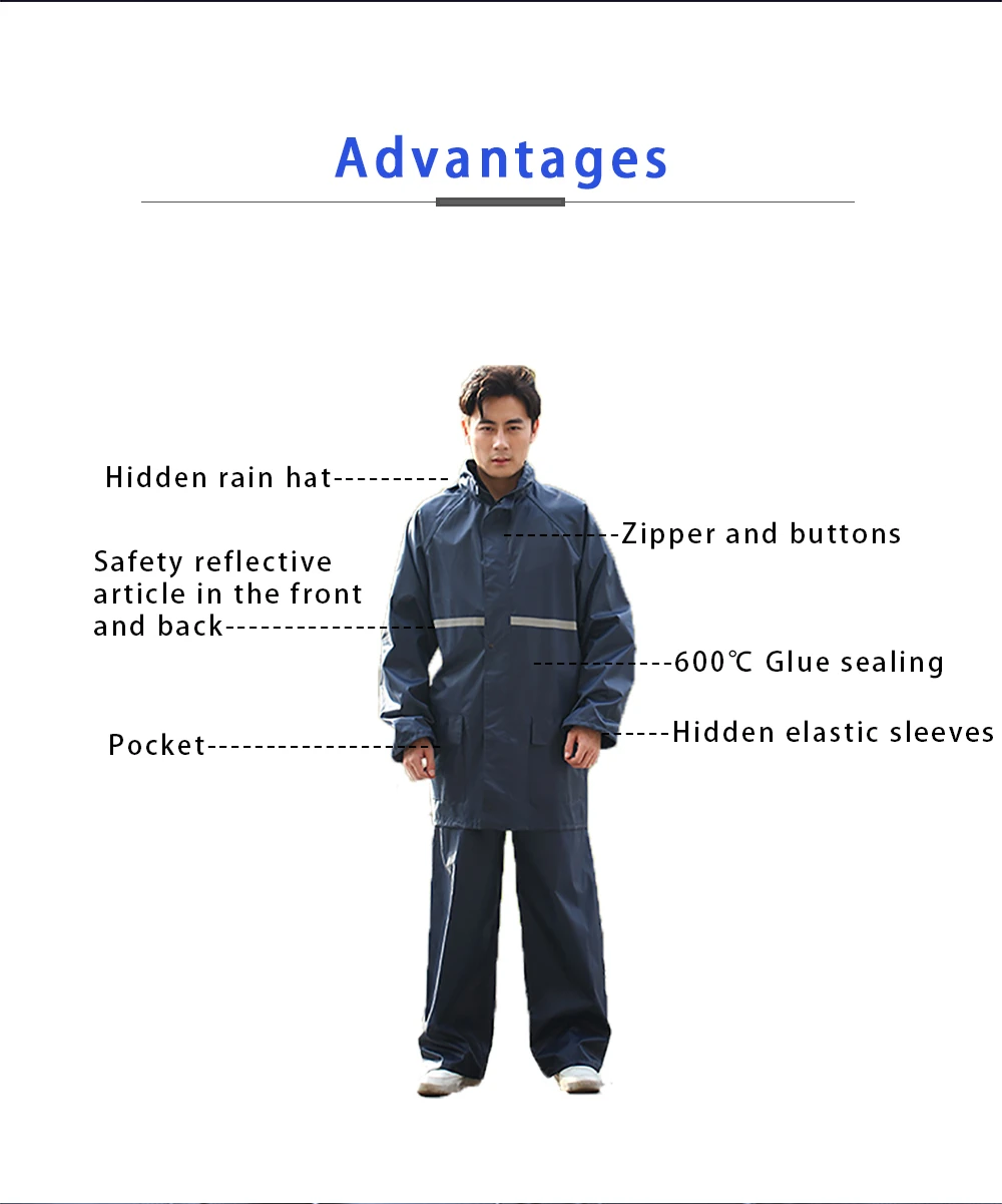 Waterproof Reflective Jacket Rain Coat Reflective Green Rainsuit