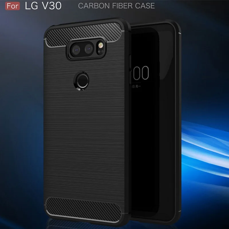 Carbon Fiber Tpu case For LG V30 soft cover