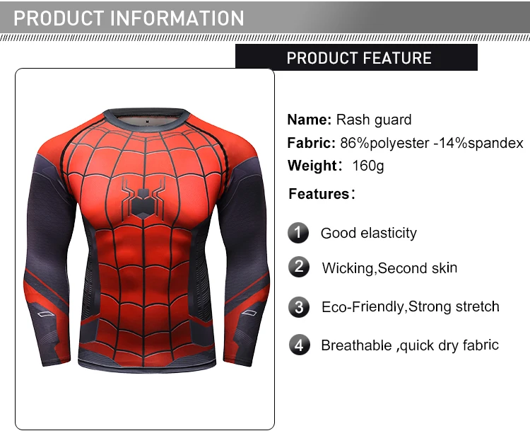 Spiderman costume adult shirts for men long sleeve compression shirt men t shirt long sleeve