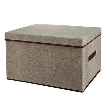 Linen Decorative Containers Folding Storage Box Large Cardboard