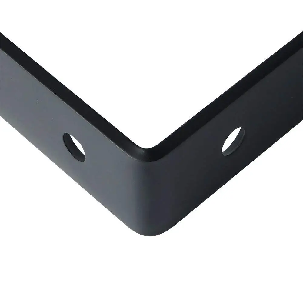 Black Powder Coated Metal Bed Frame L Shape Bracket Furniture Corner L