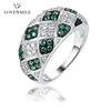 2019 new design fashionable pave setting jewelry ring 925 sliver ruby set zicon women ring