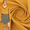 Wholesale Quality Thick Hemp Chiffon Solid Dyeing 100 Polyester Woven Plain Fabric for Fashion Clothing