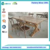 French country solid oak wooden vintage farm dining table