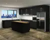 2019 Vermont New Modular Kitchen Cabinet Design With Black Lacquer Island To Philippines
