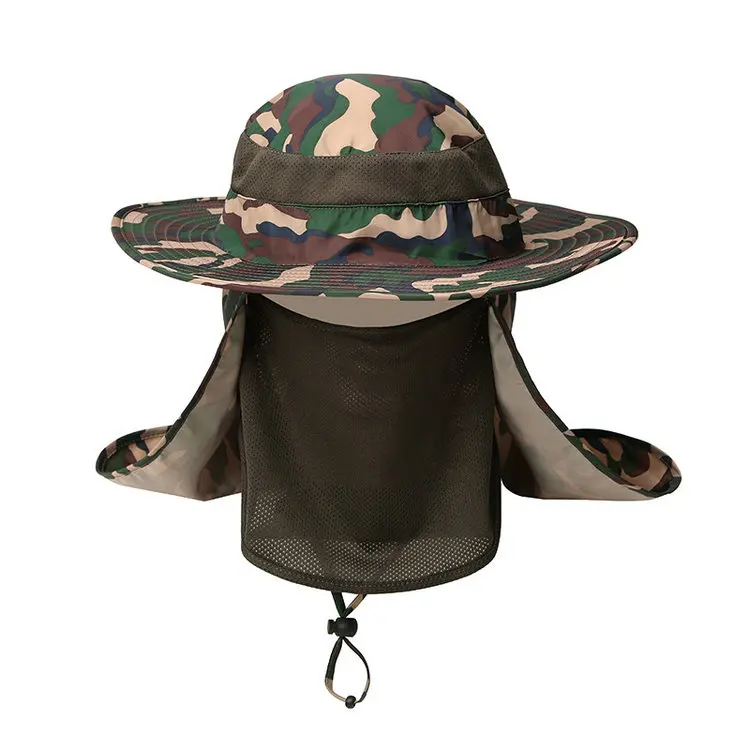 Wholesale Nylon Quick Dry Jungle Hats For Men Uv Protection Camouflage