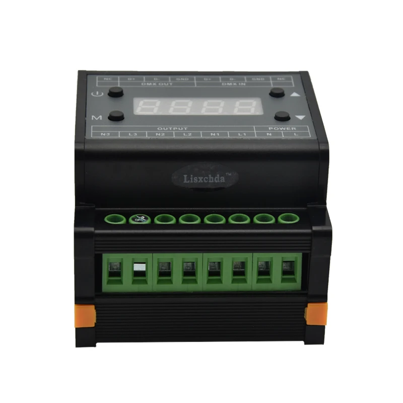 DMX302 DMX triac dimmer led brightness controller AC90-240V TRIAC 3-Output