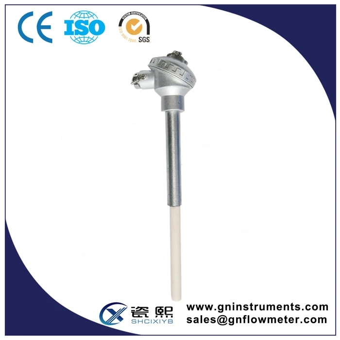 Thermocouple with right angle elbow