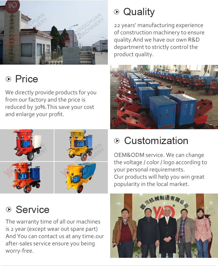 PZ-5 dry mix gunite diesel engine shotcrete machine concrete sprayer