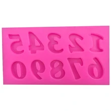 Free shipping 0-9 digital 3 d mold shape silicone kitchenware non-stick cake decoration fondant soap mold 10 Numbers
