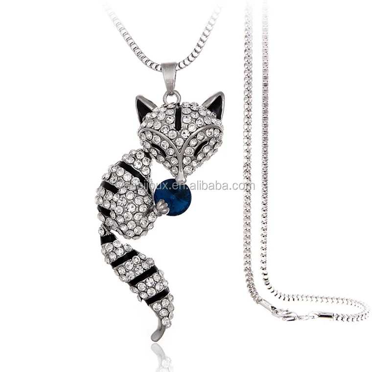 diamond fox pendant