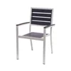 Stable aluminium ps wood restaurant chair