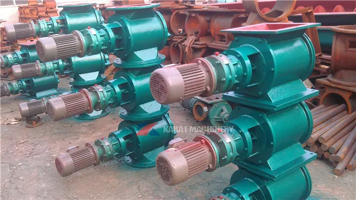 Industrial rotary discharge valve feeder for cement