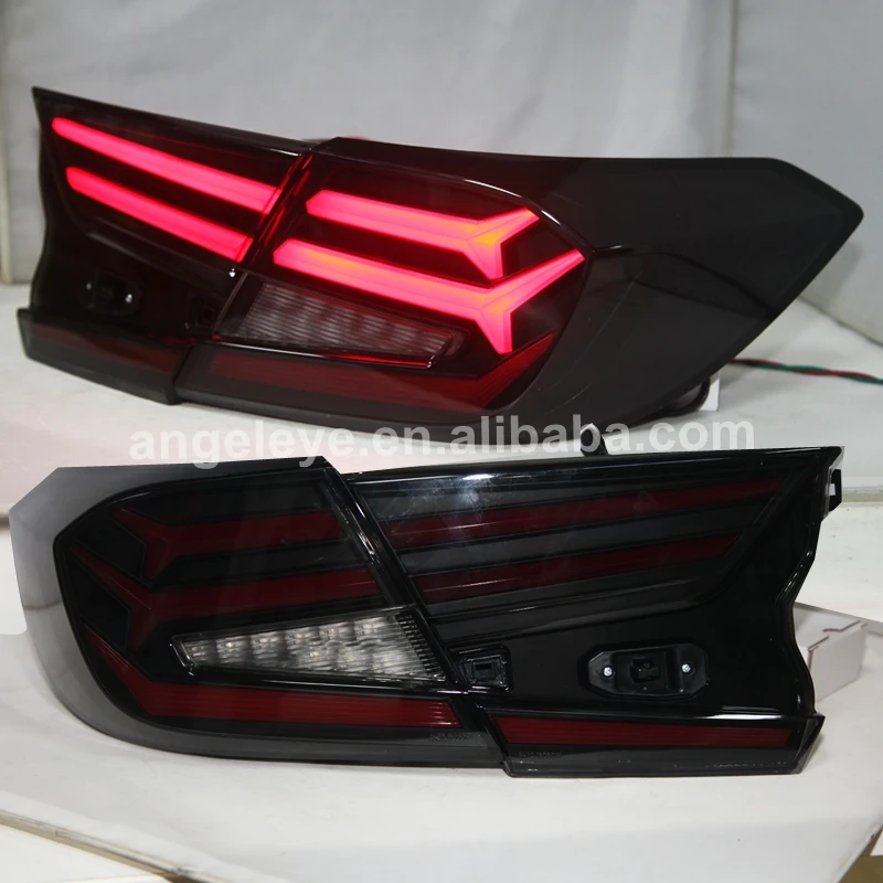 Tenth Generation LED Strip Tail Light led rear light For Accord G10 for Honda 2017-2019 Smoke Black
