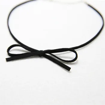 black bow choker necklace