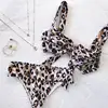 Prefect Quality Girl Micro Sexy Bikini Padded Leopard Print Triangle Two Piece Tankinis Swimwear