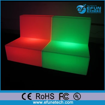Outdoor Indoor Pe Color Change Led Bar Light Sofa Two Seats Section Outdoor Indoor Pe Color Change Led Bar Light Sofa Two Seats Section Illuminated