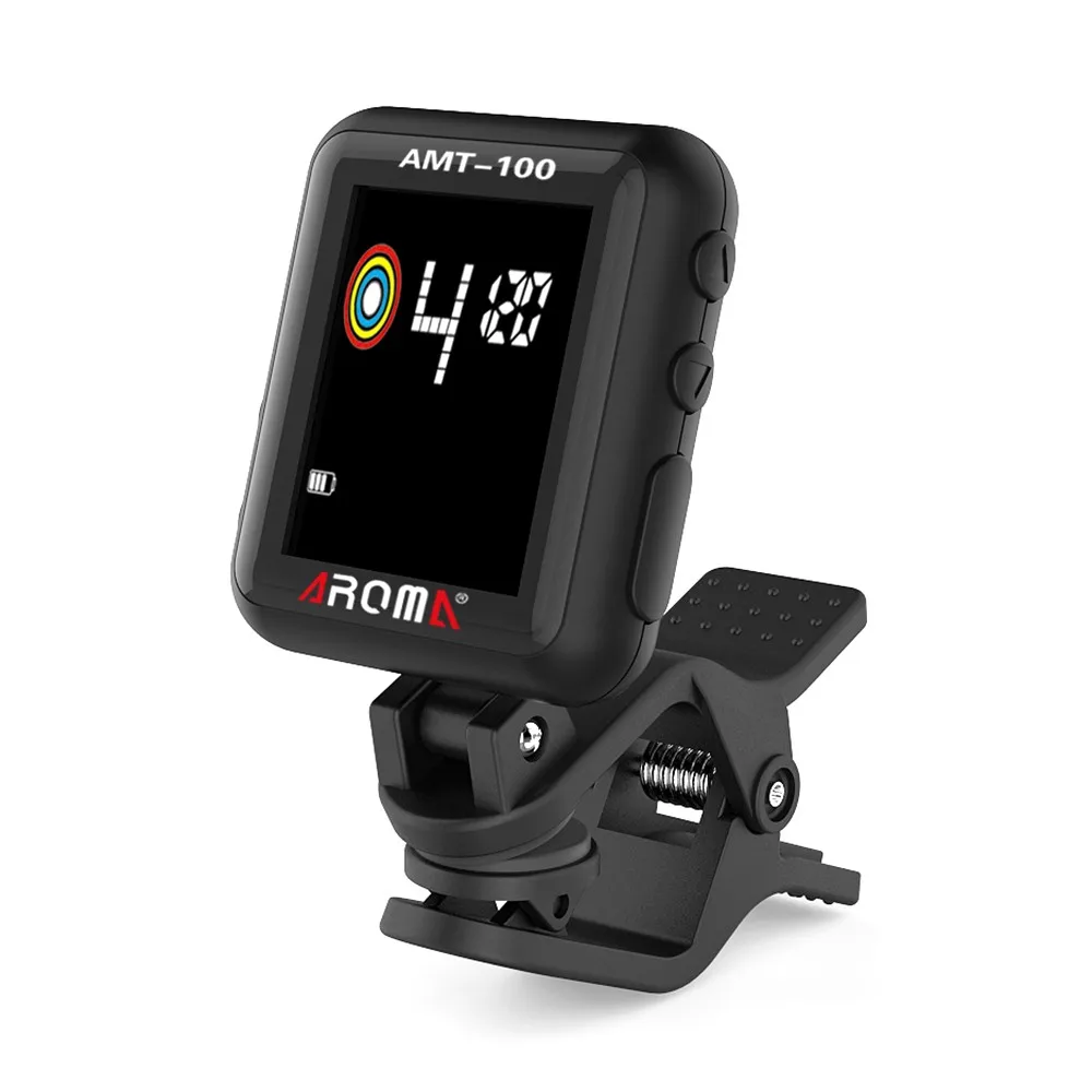Amt100 Clipon Electric Guitar Tuner Metronome 2 In 1 With Builtin
