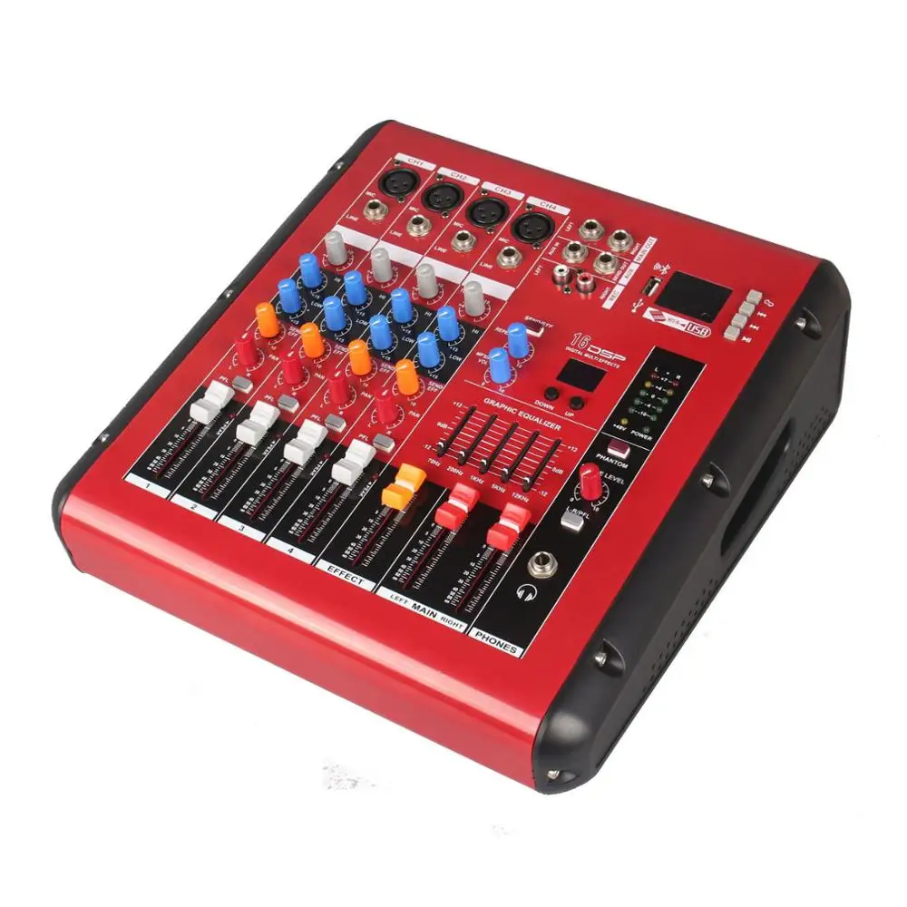 4 Channel Professional Mixing Amplifier Amp Powered Mixer Power Audio