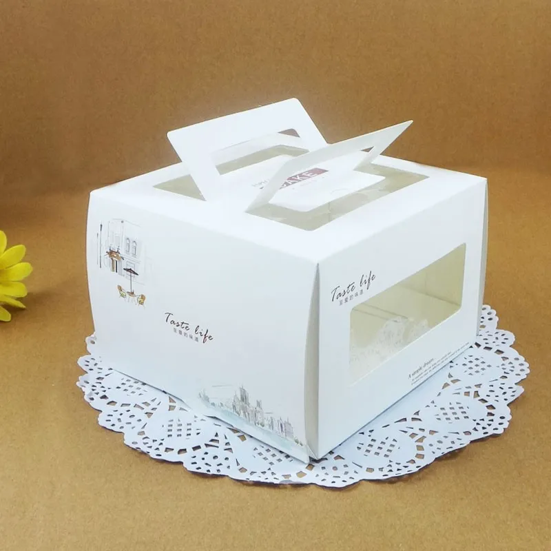 16x16x18'' White Corrugated Tier Cake Box With Handle Tall Cake Box
