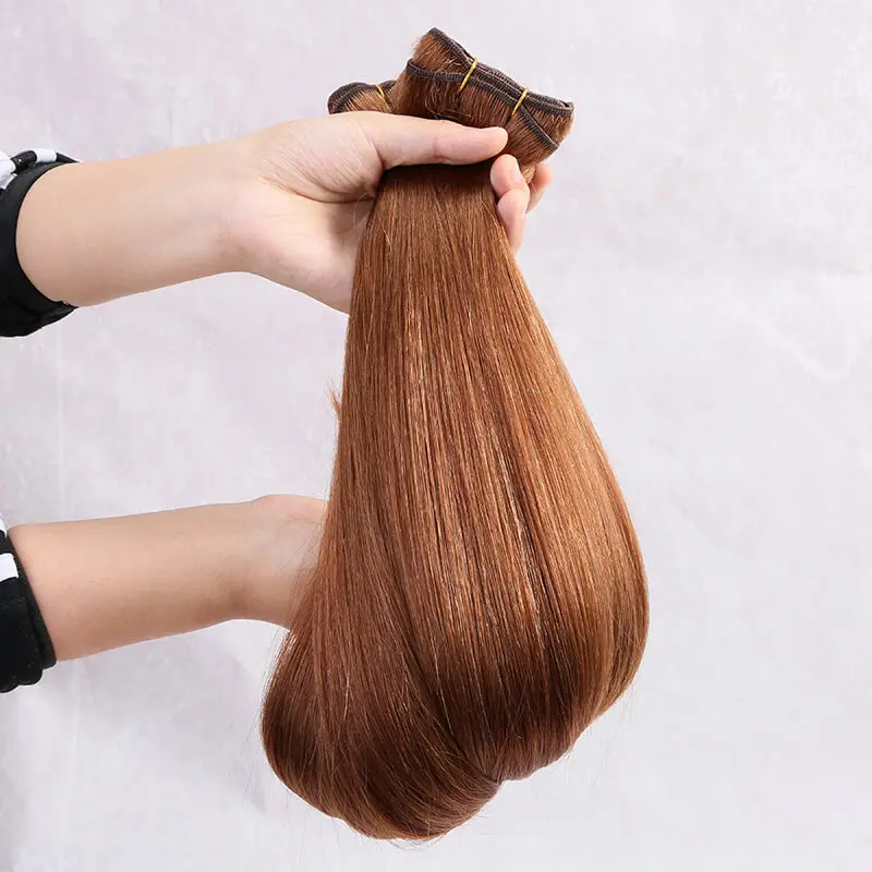 100 Virgin Brazilian Hair Weft For White Old Women Grey Hair