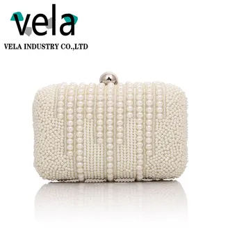 Las Pearl Beaded Evening Bag Women Clutch Purse Bridal Wedding Party With Clutches Stone