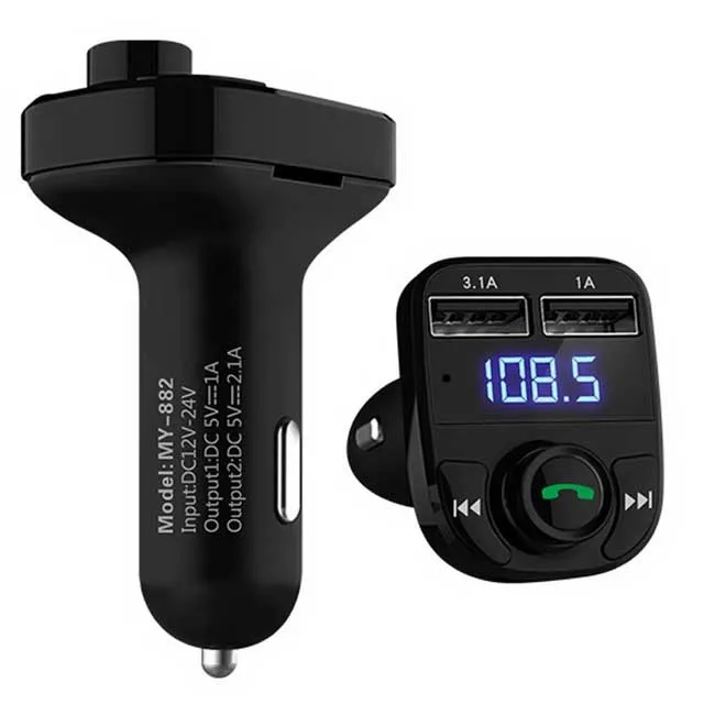 Bluetooth Car Kit Fm Transmitter Handfree Car Mp3 Audio Player Voltage