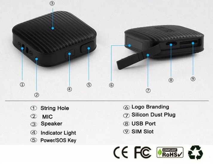 Personal Mini Gps Tracker With Sim Card Realtime Tracking With Sos Buy Gps Tracker Without