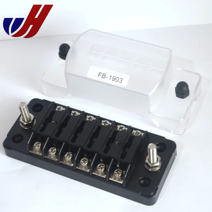 Blue Sea Systems 5015 Fuse Block AGC 6-CIR W/Ground Blue Sea Systems 5015 Fuse Block AGC 6-CIR W/Ground