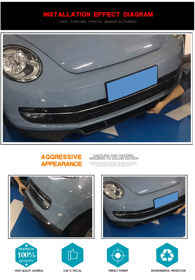 Carbon Fiber Front Lip Spoiler For Volkswagen Vw Beetle 2door 1216