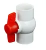 Explosion-proof crack-proof long-lasting India white body red handle hot sale price list PVC ball valve
