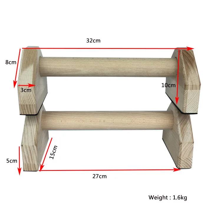 New Design Gym Home Fitness Equipment Wooden Material Fitness Push Up