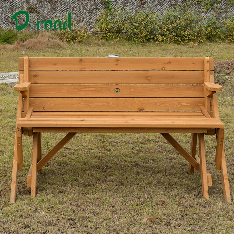 Multiple Assembly Way Folding Wooden Bench Table Garden Dining