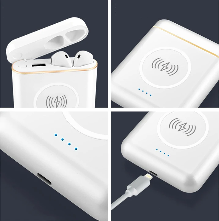 Multifunction 3 In 1 Universal Fast Qi Wireless Headphone Charger Power