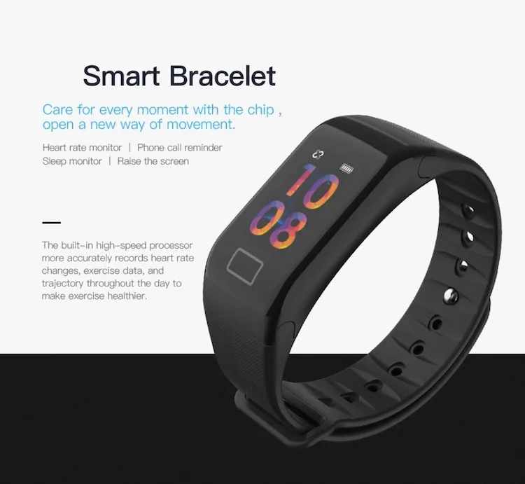 High quality F1 Plus Smart band Blood Pressure Waterproof Color Screen Heart Rate Monitor Smart Bracelet Wristband R3