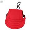 Plain adjustable outdoor sport dog hat with ear holes