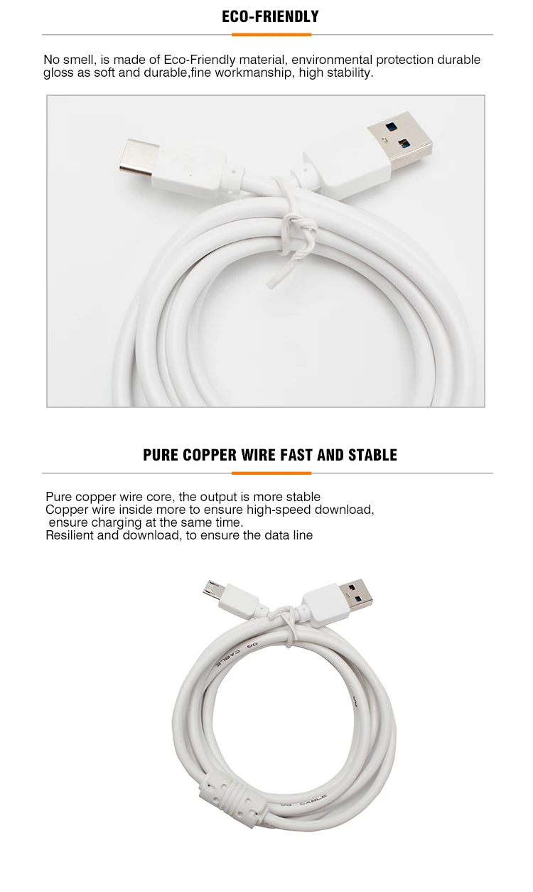 Fast Charging Ring Antiinterference Usb Data Cable Charger Cables For Tpyec Android Ios