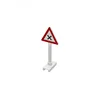 Special road brick interesting toy for road building plastic DIY toy Central Town toy Road sign triangle Vehicle block(NO.81294)