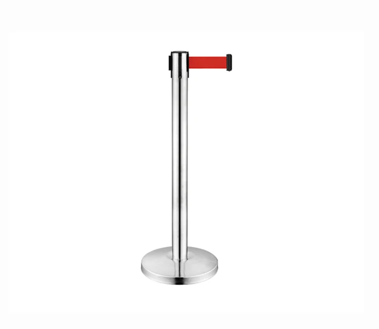 Stainless Steel Retractable Belt Queue Pole Temporary Que Manager ...