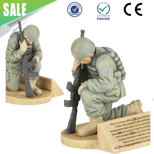 resin soldier statue