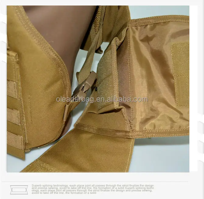 Khaki Molle Chest Rigs Tactical Combat Plate Carrier Vest